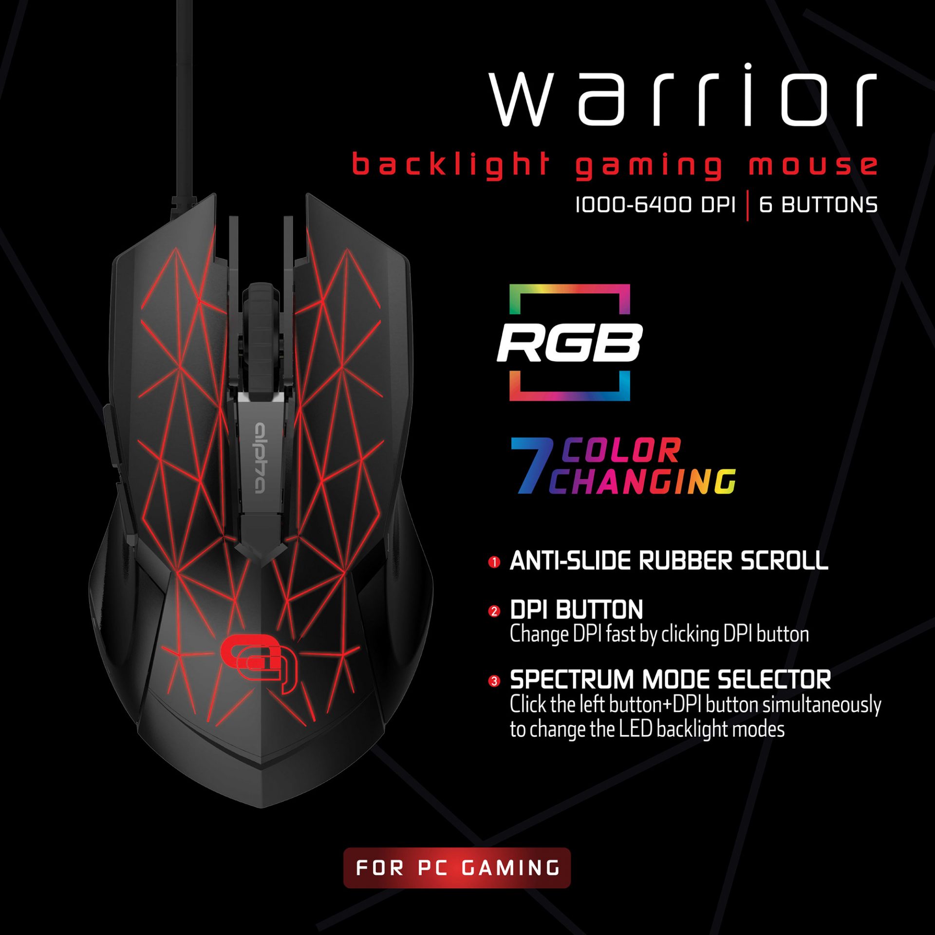 Gaming Warrior Mouse – Tzumi®